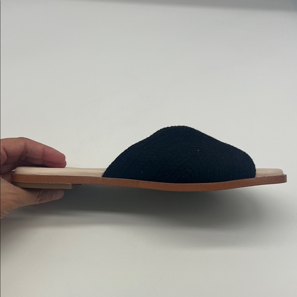 Cole Haan - Ansley Black Jute Woven Lightweight Slide On Flat Sandal Size 8 - Picture 12 of 13